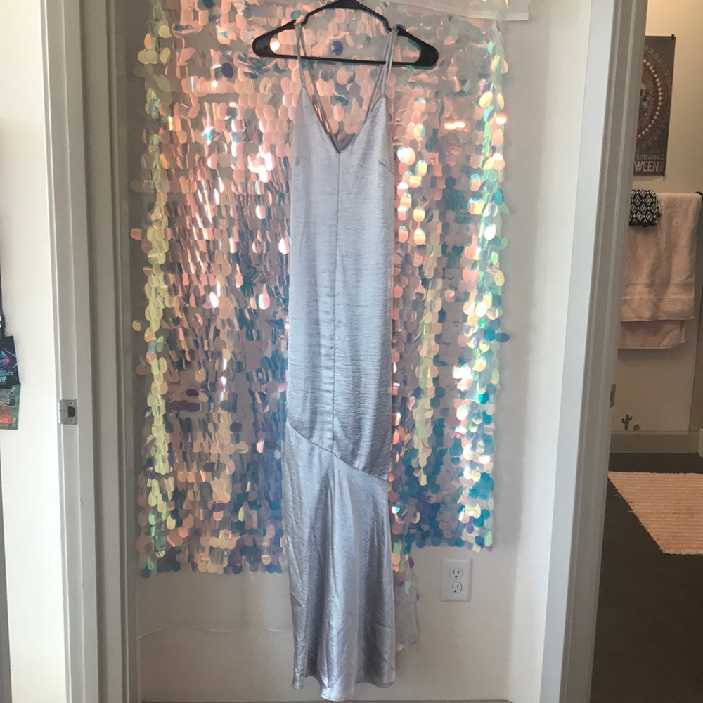 H&M Silver Metallic Gala Gown BRAND NEW
